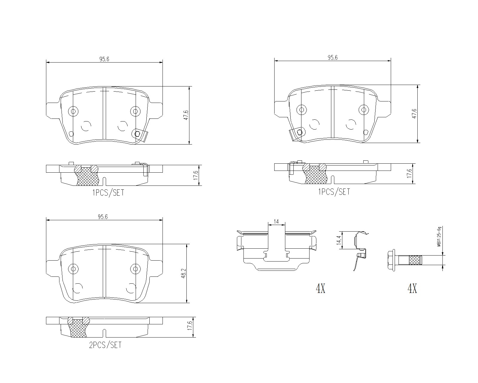 A.B.S. P 23 190 BREMBO Bremsbelagsatz, Scheibenbremse